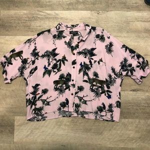 Topshop Button Up Collared Shirt